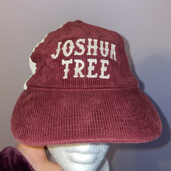 Mad Engine Joshua Tree Maroon Corduroy Off White Mesh Snapback Hat Cap OS - Picture 1 of 11